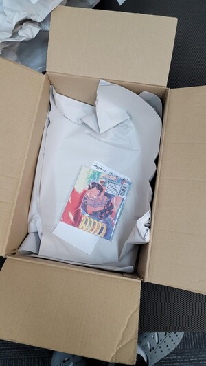 CD一枚在中の巨大段ﾎﾞｰﾙ配達物